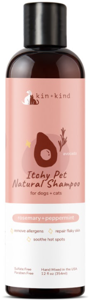 Kin+Kind Rosemary + Peppermint Itchy Pet Dog & Cat Shampoo 12oz by Pet Food Warehouse
