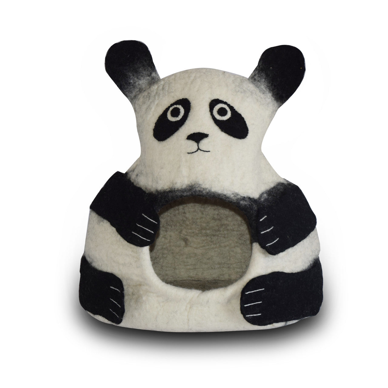 Dharma Dog Karma Cat Wool Pet Cave Panda Cat Bed by Pet Food Warehouse