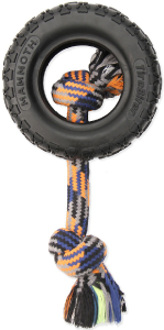 Mammoth Tirebiter II with Rope Dog Toy Large 6" by Pet Food Warehouse