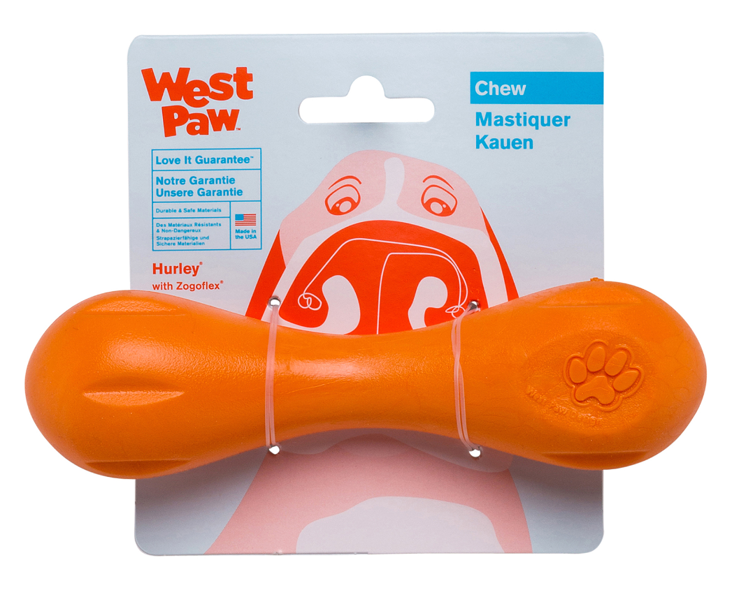 West Paw Hurley Dog Toy Tangerine 6" by Pet Food Warehouse