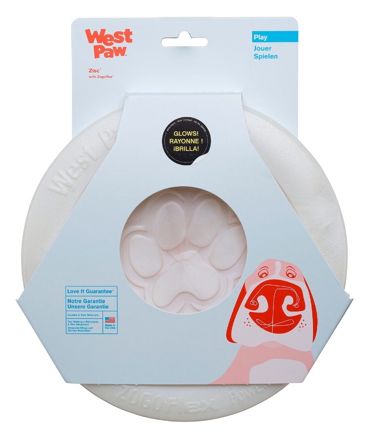 West Paw Zisc Dog Toy Glow Large by Pet Food Warehouse