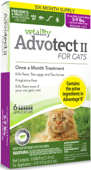 Vetality Advotec II For Cats Over 5-9 lbs 6 Pack by Pet Food Warehouse