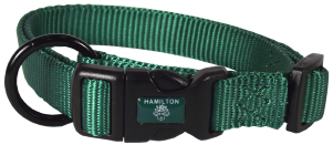 Hamilton Adjustable Dog Collar Green 3/8" 7-12" by Pet Food Warehouse