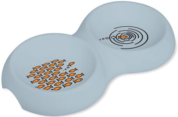 Vanness Ecoware Bambo Double Dish Non-skid Cat 8oz by Pet Food Warehouse