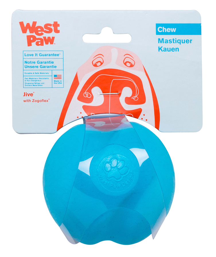 West Paw Jive Aqua Dog Toy Aqua 3.25" by Pet Food Warehouse