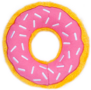 Zippy Paws Jumbo Strawberry Donut Dog Toy by Pet Food Warehouse