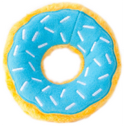 Zippy Paws Jumbo Blueberry Glazed White Donut Dog Toy by Pet Food Warehouse