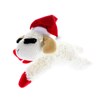 Multipet Lamb Chop With Santa Hat 6" by Pet Food Warehouse