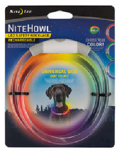 Niteize NiteHowl LED Rechargeable Safety Necklace - Disc-O Select by Pet Food Warehouse