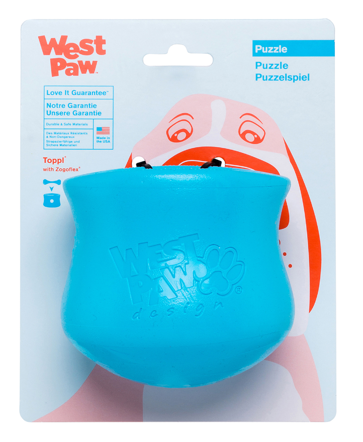 West Paw Toppl Dog Toy Aqua Large by Pet Food Warehouse