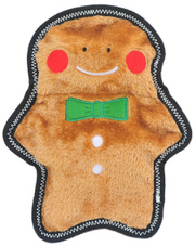 Zippy Paws Gingerbread Man Z-Stitch Holiday Dog Toy by Pet Food Warehouse