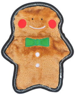 Zippy Paws Gingerbread Man Z-Stitch Holiday Dog Toy by Pet Food Warehouse