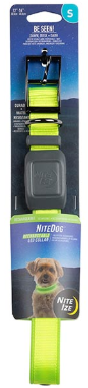 NightDog Rechargeable LED Collar Lime Green Small by Pet Food Warehouse