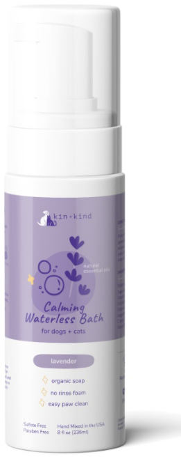 Kin+Kind Lavender Calm Dog or Cat Waterless Bath 8oz by Pet Food Warehouse