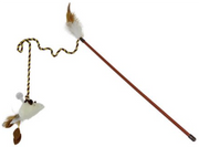 Our Pets Twinkle Mouse Play Wand Cat Toy by Pet Food Warehouse