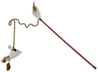 Our Pets Twinkle Mouse Play Wand Cat Toy by Pet Food Warehouse