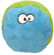 Cycle Dog USA Made Duraplush FuzzBall Blue Green Medium Dog Toy by Pet Food Warehouse