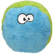 Cycle Dog USA Made Duraplush FuzzBall Blue Green Medium Dog Toy by Pet Food Warehouse