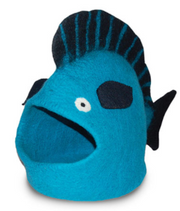 Dharma Dog Karma Cat Wool Pet Cave Fish Turquoise Cat Bed by Pet Food Warehouse
