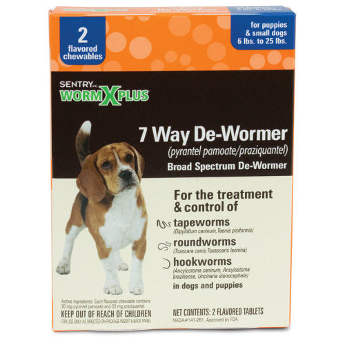 Sentry WormX Plus Small Dog 2 tab by Pet Food Warehouse
