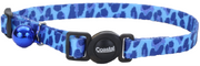 Coastal Safety Cat Collar 3/8 8-12 Blue Leopard by Pet Food Warehouse