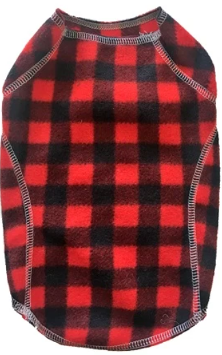 My Canine Kids Pattern Fleece Sweater Extra Large Red Buffalo by Pet Food Warehouse