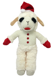 Multipet Standing Lamb Chop With Santa Hat 8" by Pet Food Warehouse