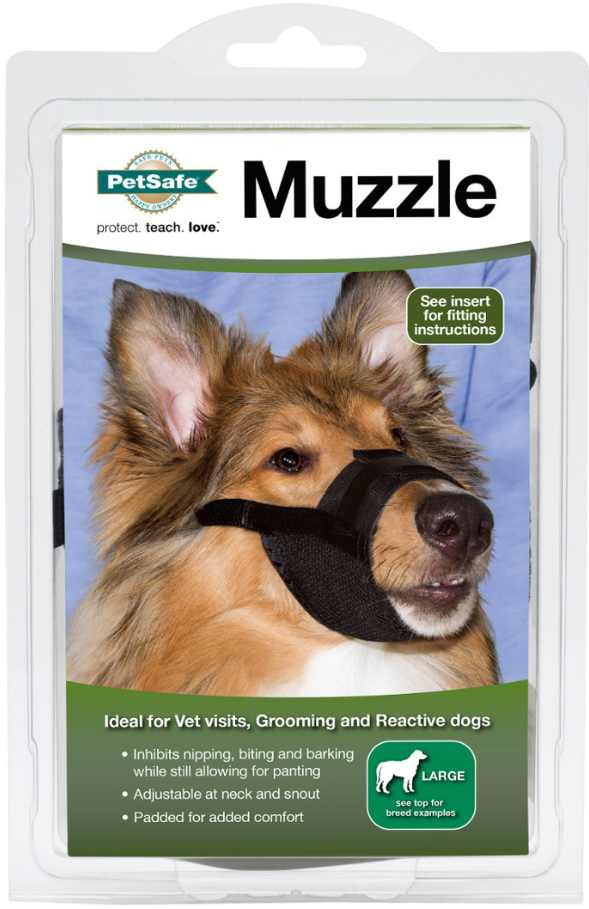 Pet Safe Large Black Dog Muzzle by Pet Food Warehouse