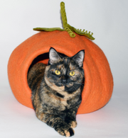 Dharma Dog Karma Cat Wool Pet Cave Pumpkin Orange by Pet Food Warehouse