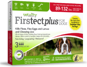 Vetality Firstect Plus For Dogs 89-132 lbs 3 Pack by Pet Food Warehouse