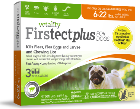 Vetality Firstect Plus For Dogs 6-22 lbs 3 Pack by Pet Food Warehouse