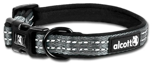 Alcott Adventure Collar Grey 5/8" 10-14" by Pet Food Warehouse