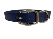 Waggle Woof & Wander Biothane Dog Collar Dark Blue 3/4 Medium 15.75-20.25 by Pet Food Warehouse