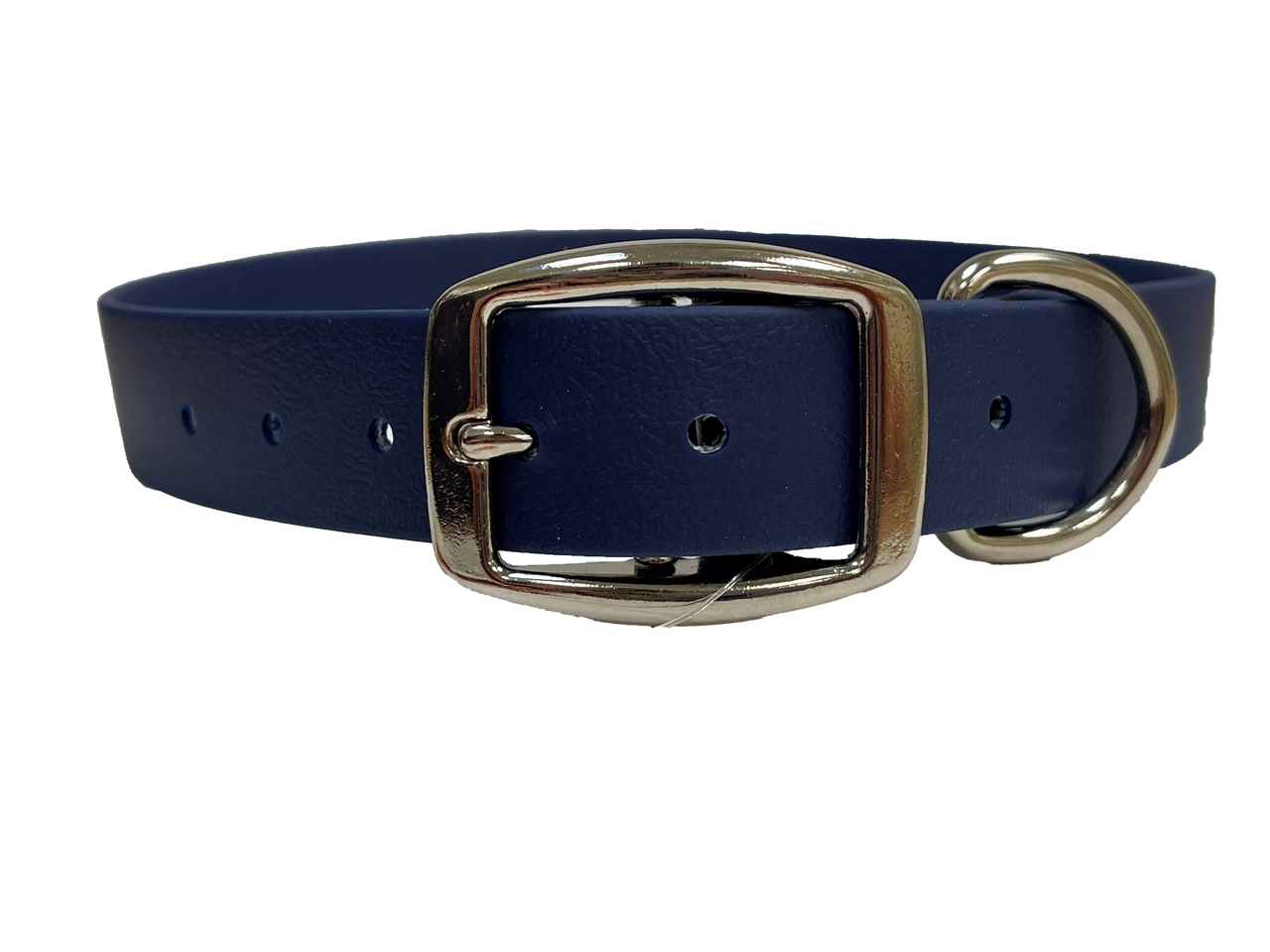 Waggle Woof & Wander Biothane Dog Collar Dark Blue 3/4 Medium 15.75-20.25 by Pet Food Warehouse