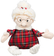 Huggle Hound HuggleFleece Mrs Claus Knottie with Tartan Plaid Large by Pet Food Warehouse