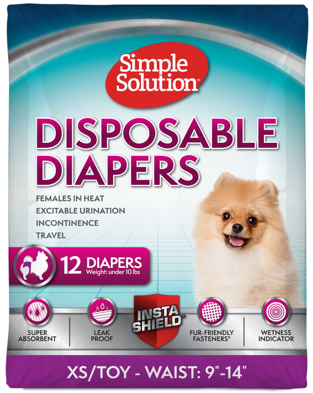 Bramton Disposable Simple Solution Dog Diaper 12 pack Extra Small by Pet Food Warehouse