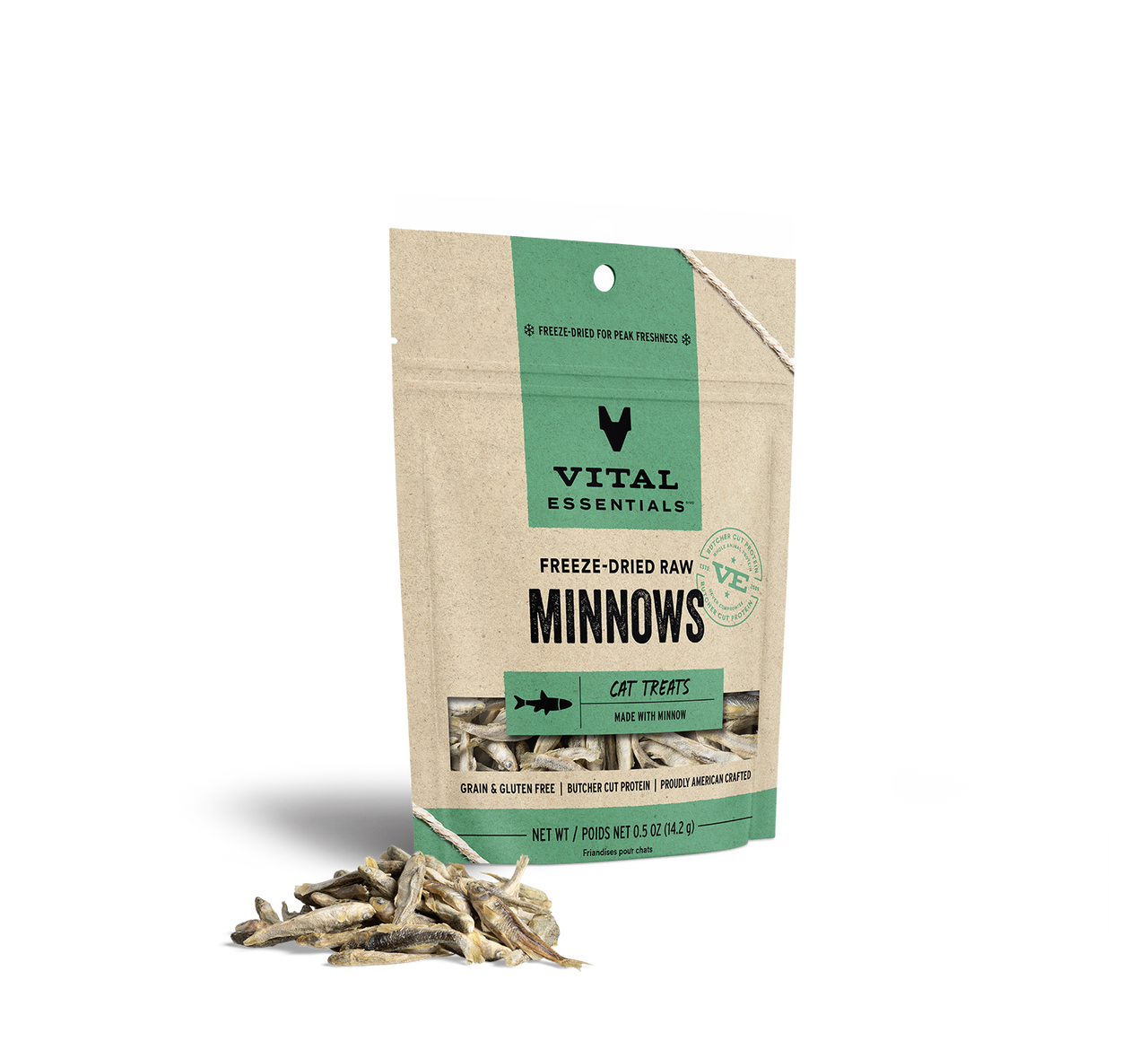 Vital Essentials Freeze-Dried Cat Treat Minnows .5oz by Pet Food Warehouse