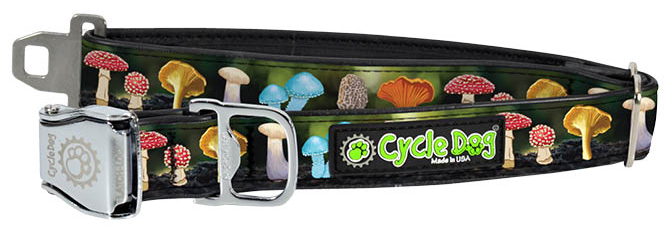 Cycle Dog FattyWidth 1.5" Collar Mushroom Medium by Pet Food Warehouse