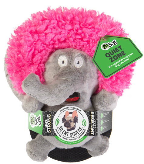goDog Silent Squeak Flips Pig Elephant Pink Small by Pet Food Warehouse