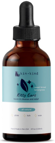 Kin+Kind Natural Kitty Ear Cleaner 4oz by Pet Food Warehouse