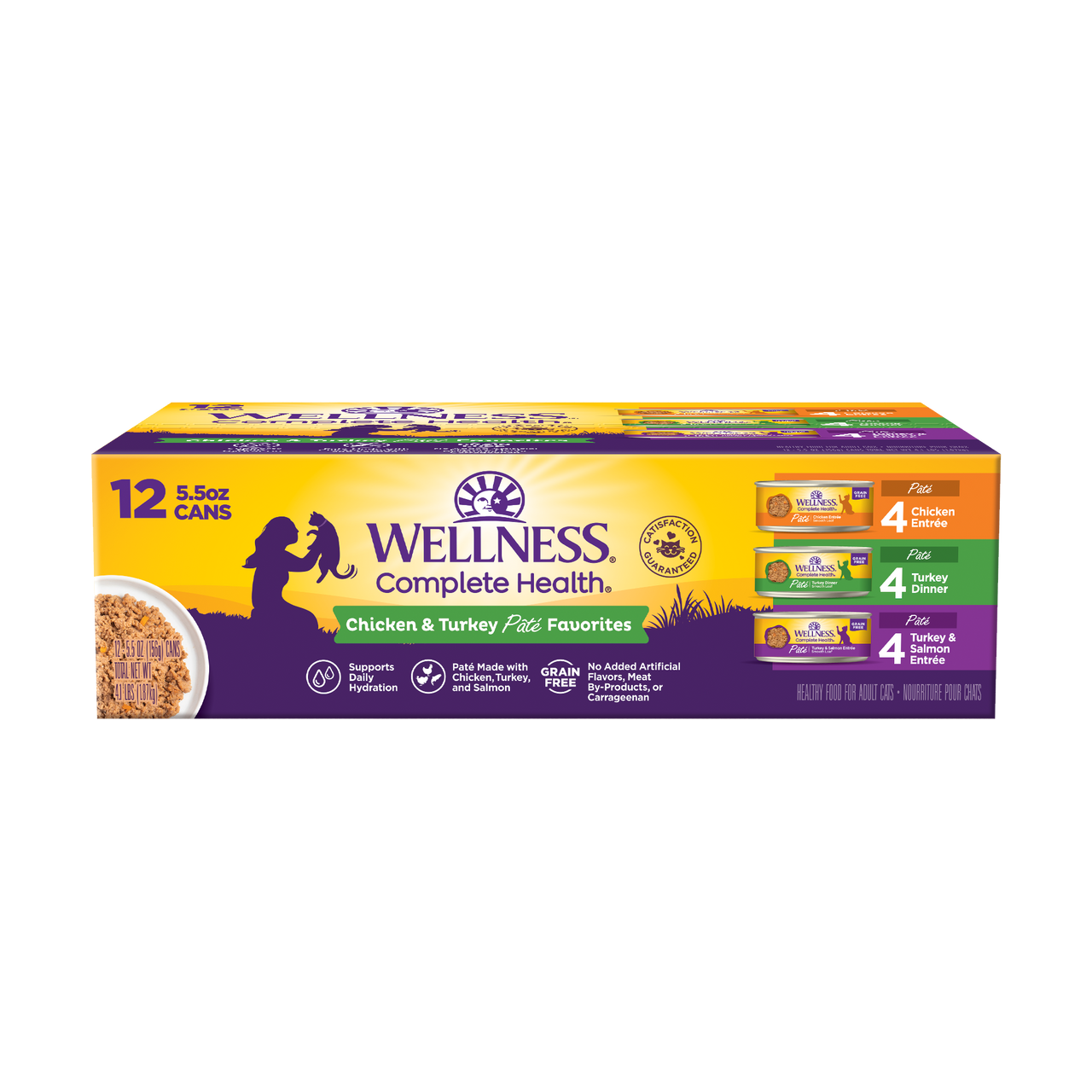 Wellness Complete Health Pate Chicken and Turkey Variety 12 Pack by Pet Food Warehouse