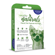 Vetality Naturals Flea & Tick Topicals for Dogs Up to 15 lbs 3 Count by Pet Food Warehouse