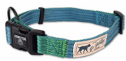 Hamilton Adjustable Dog Collar River Bend Ocean & Green 1 18-26" by Pet Food Warehouse