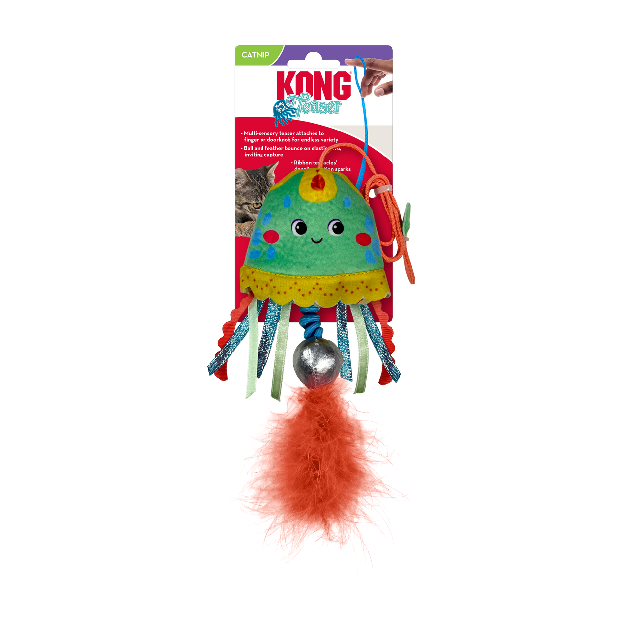 Kong Teaser Scrattles Jellyfish Assorted Cat Toy by Pet Food Warehouse