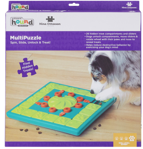 Outward Hound Dog Multipuzzle Blue Level 4 by Pet Food Warehouse