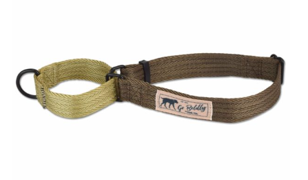 Hamilton Adjustable Dog Collar Woodland Brown & Gold 5/8 18-26" by Pet Food Warehouse