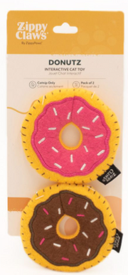 ZippyClaws Donuts Cat Toy 2 pack by Pet Food Warehouse