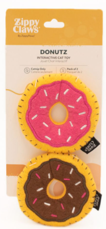 ZippyClaws Donuts Cat Toy 2 pack by Pet Food Warehouse