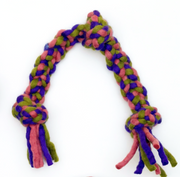 Dharma Wool Three Knot Rope Purple/ Pink 15" by Pet Food Warehouse