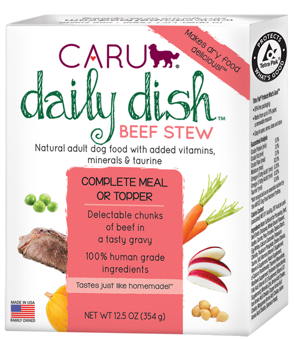 CARU Daily Dish Beef Stew for Dogs 12oz by Pet Food Warehouse